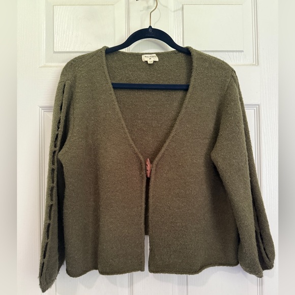 Cost Plus World Market Sweaters - Moss Green Open-Front Women’s Sweater Cardigan